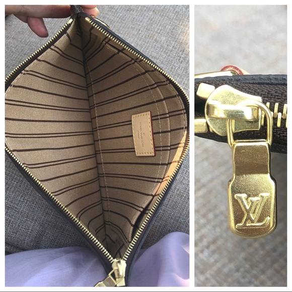💯% LV Neverfull Pouch MM **BRAND NEW** ❤️ W/STRAP - Picture 4 of 16